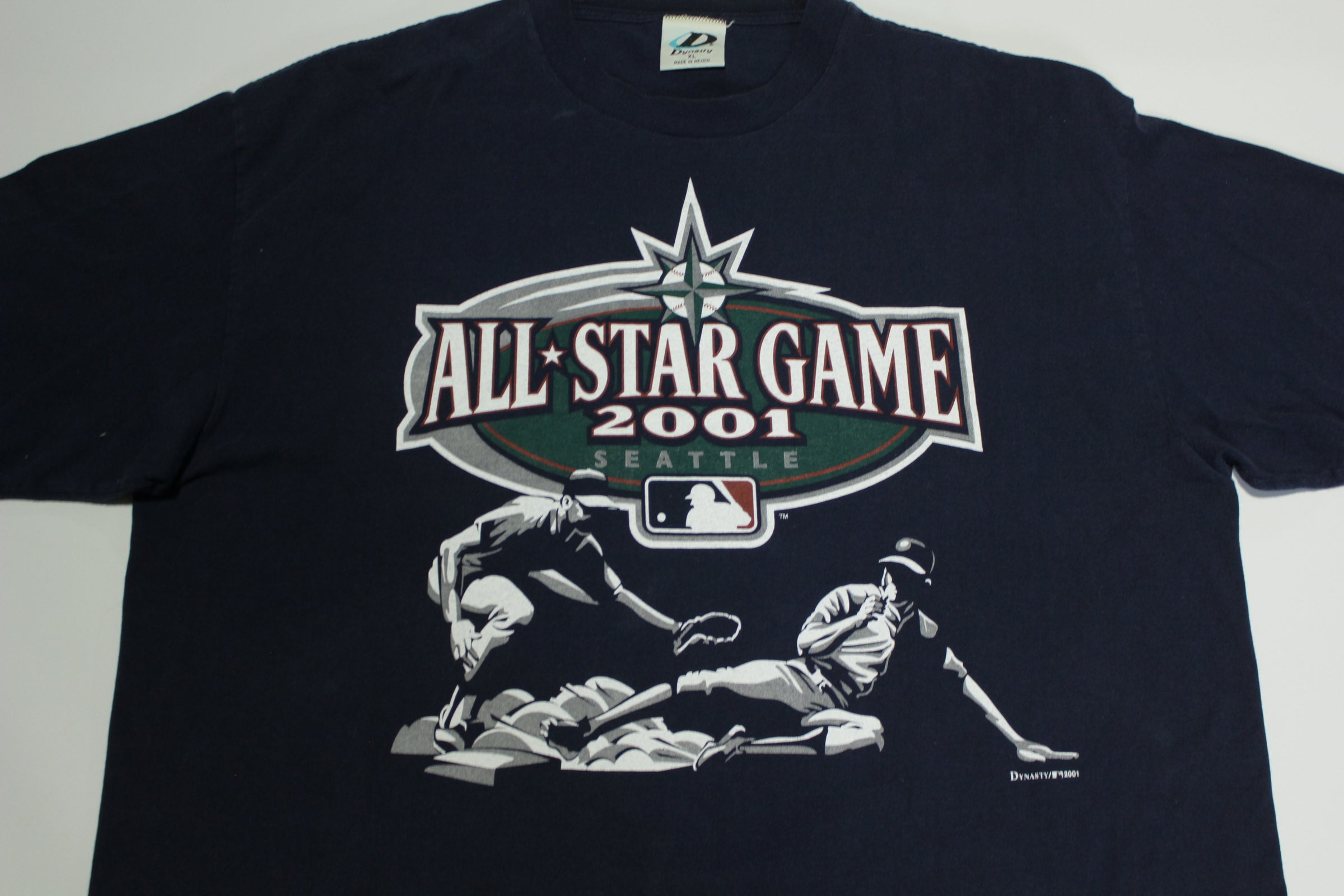Seattle WA 2001 MLB Baseball All Star Game Vintage Y2K Dynasty T