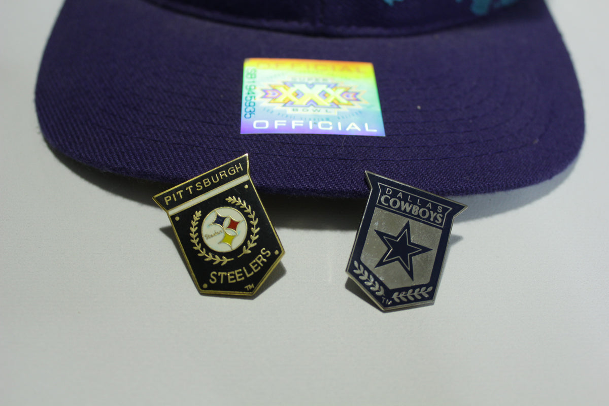 Super Bowl XXX 1996 Cowboys Steelers Vintage 90s Adjustable Back Snapback Splash Hat