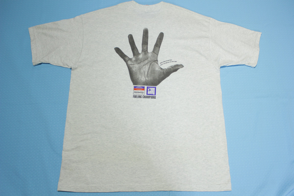 Shaquille O'Neal Shaq Bar Vintage 90's Nutrilite Hand Actual Size T-Shirt