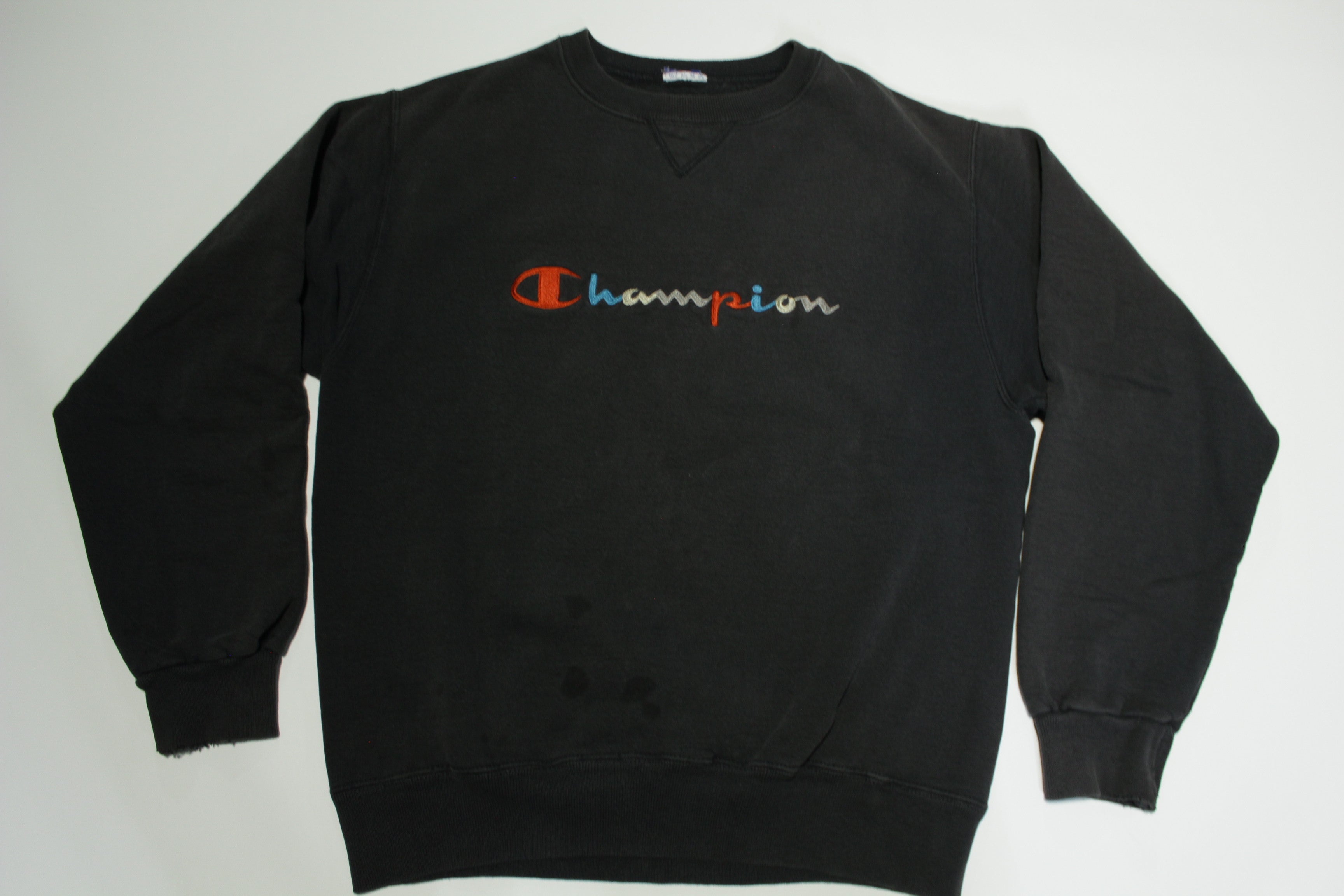 Champion Multi Color Embroidered Vintage 90 s Made in USA Crewneck