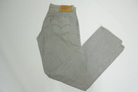 Levis 501 Button Fly Vintage 90's Denim Grunge Punk Red Tab Gray Jeans