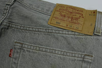 Levis 501 Button Fly Vintage 90's Denim Grunge Punk Red Tab Gray Jeans