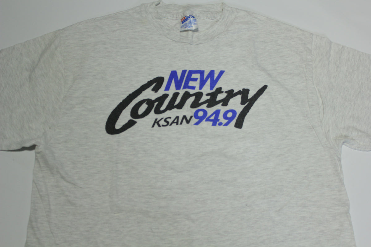 New Country KSAN 94.9 Radio Vintage 90's Single Stitch Hanes T-Shirt