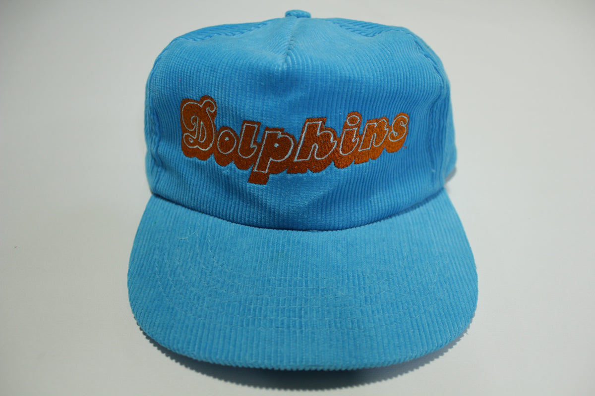 Miami Dolphins Corduroy Starline Vintage 80s Adjustable Back Snapback Hat