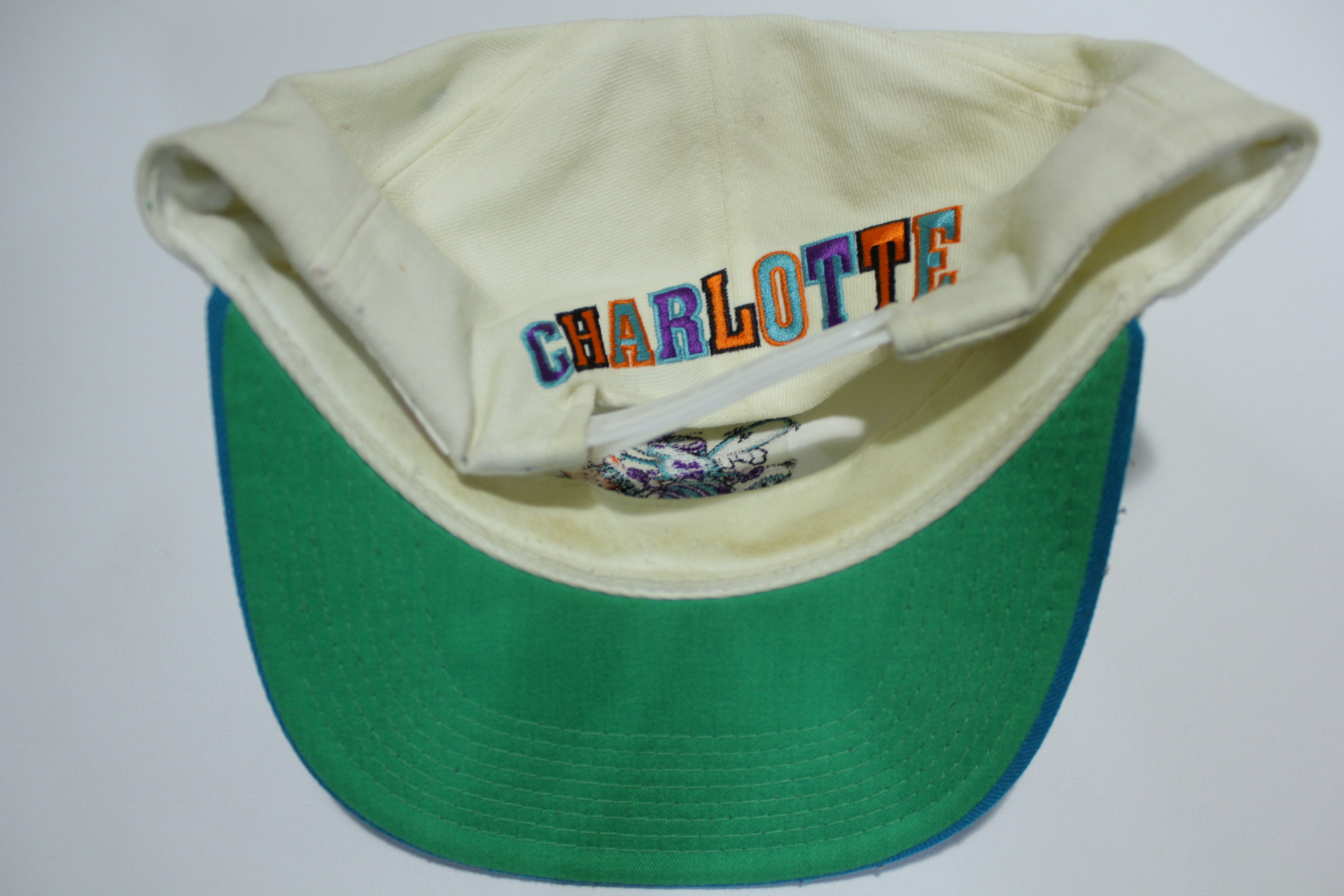 Charlotte Hornets Grossman Wool Vintage 90s Adjustable Back