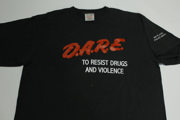 Dare to Resist Drugs and Violence Vintage 80's Oneita Single Stitch T-Shirt