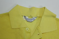 Munsingwear Penguin Made In USA Vintage 70's Striped Grand Slam Mesh Golf Polo Shirt