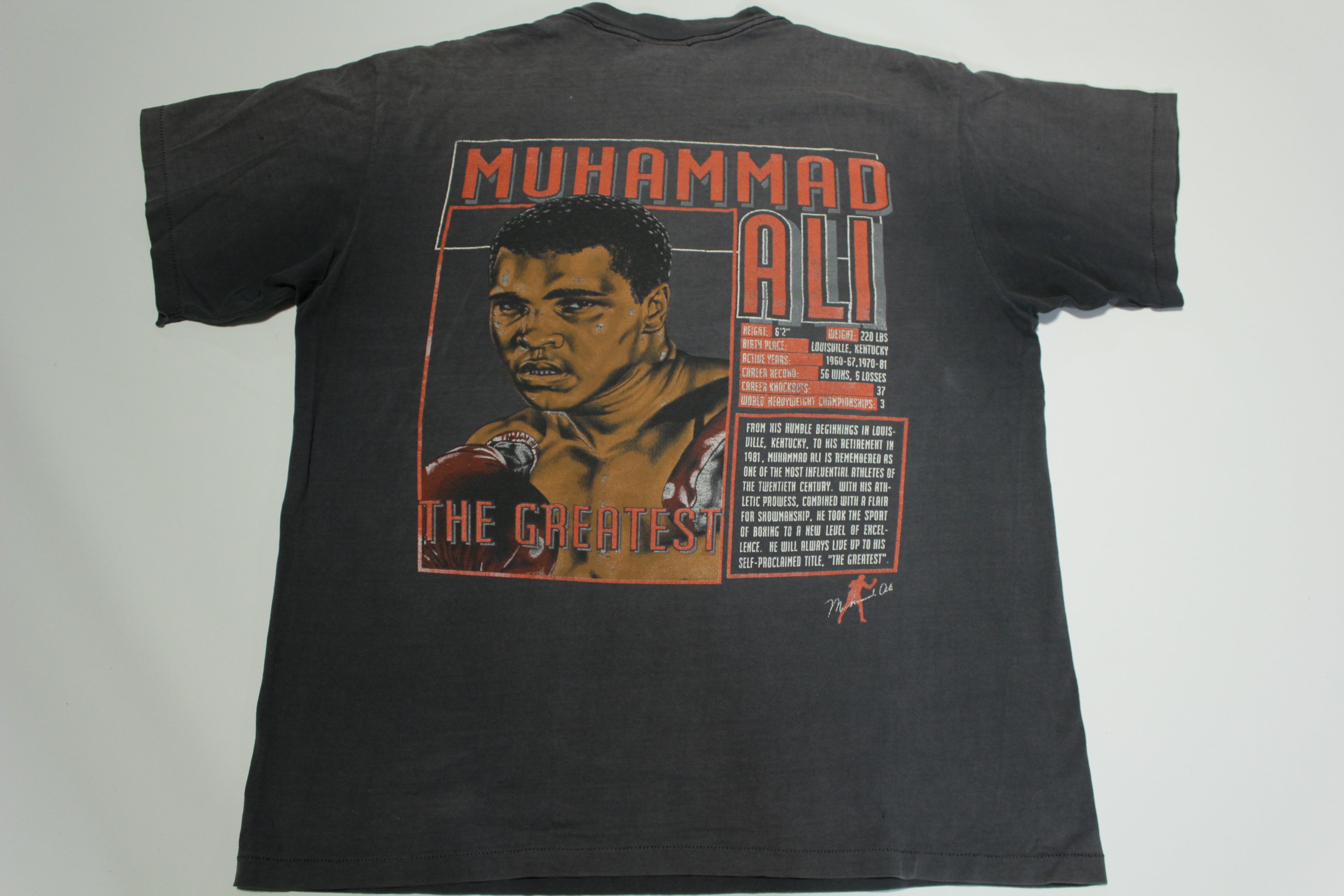 Muhammad Ali The Greatest Vintage 90's Nutmeg Gold Tag USA Single