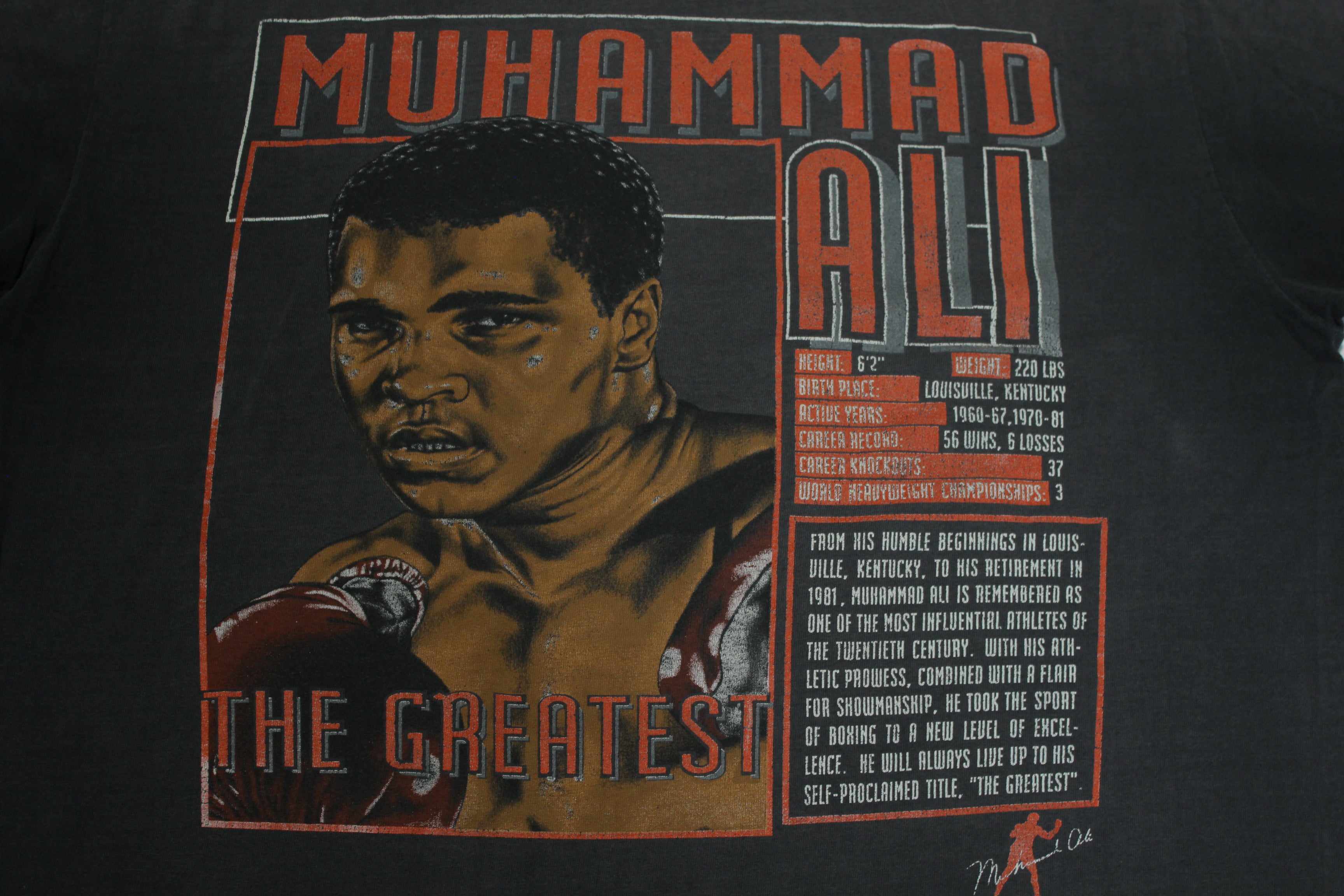 Muhammad Ali The Greatest Vintage 90's Nutmeg Gold Tag USA Single
