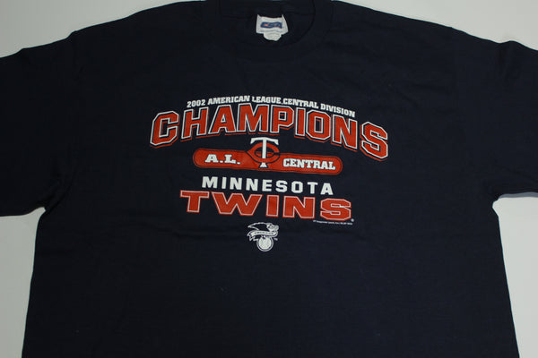 Minnesota Twins Vintage 2002 American League Central Division Champions Playoff T-Shirt