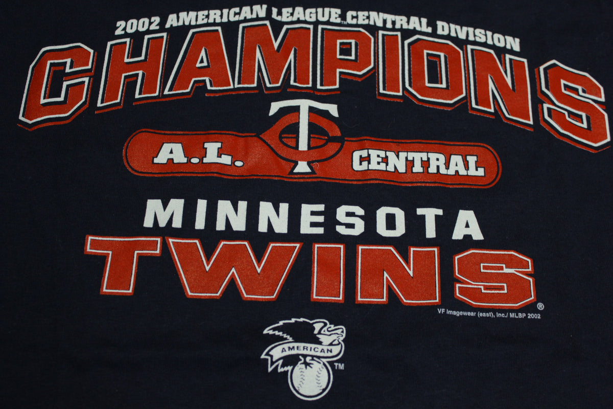 Minnesota Twins Vintage 2002 American League Central Division Champions Playoff T-Shirt