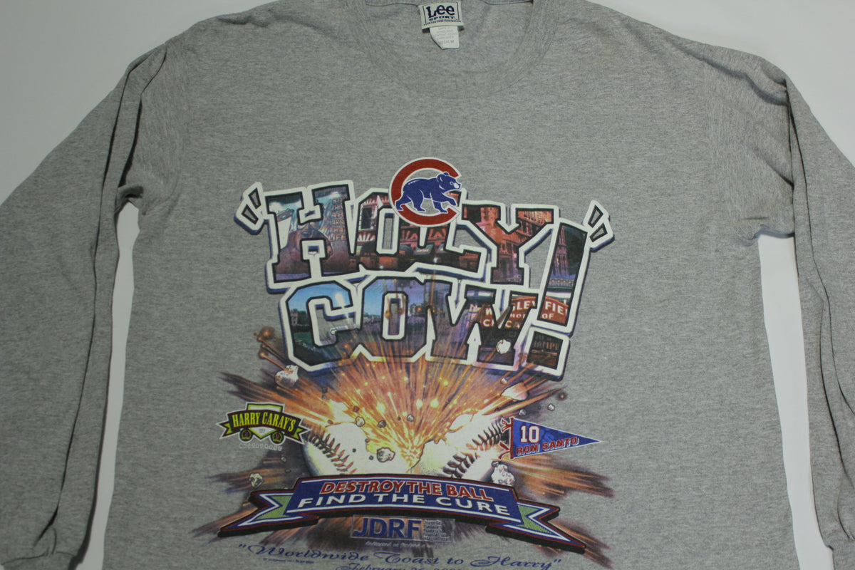 Chicago Cubs 2004 Harry Caray Ron Santo Holy Cow Find The Cure T-Shirt –  thefuzzyfelt