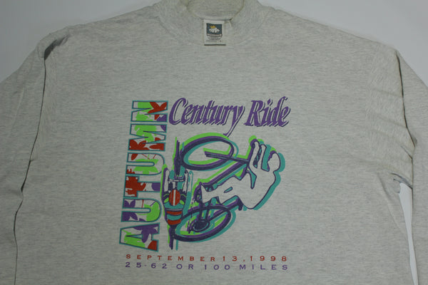 Autumn Century Ride 1998 Vintage 90's 100 Mile Bicycle Race Long Sleeve Event T-Shirt