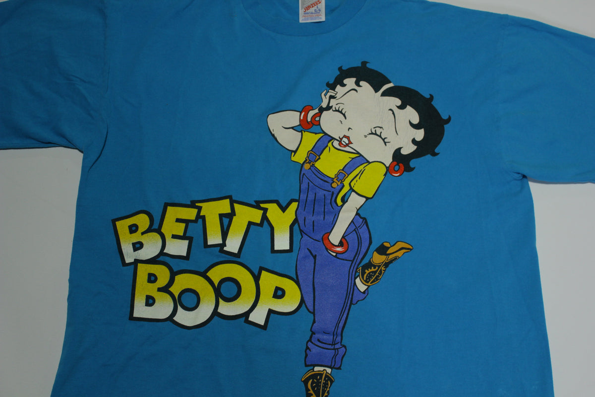Betty Boop Overalls & Cowboy Boots 1996 Vintage 90s King Features Syndicate Hearst T-Shirt