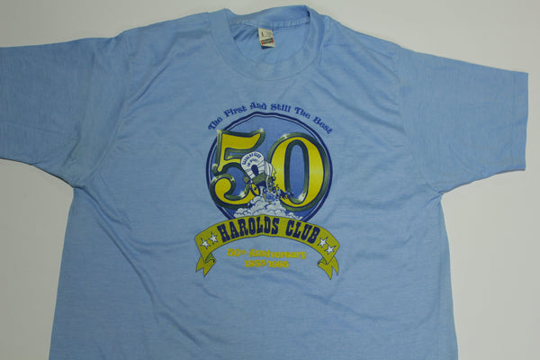 Harold's Club 50th Anniversary 1935-1985 Vintage 80's Reno NV Screen Stars T-Shirt