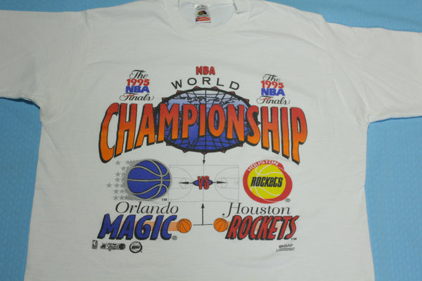 Orlando Magic Houston Rockets 1995 NBA Finals Vintage 90's Championship T-Shirt