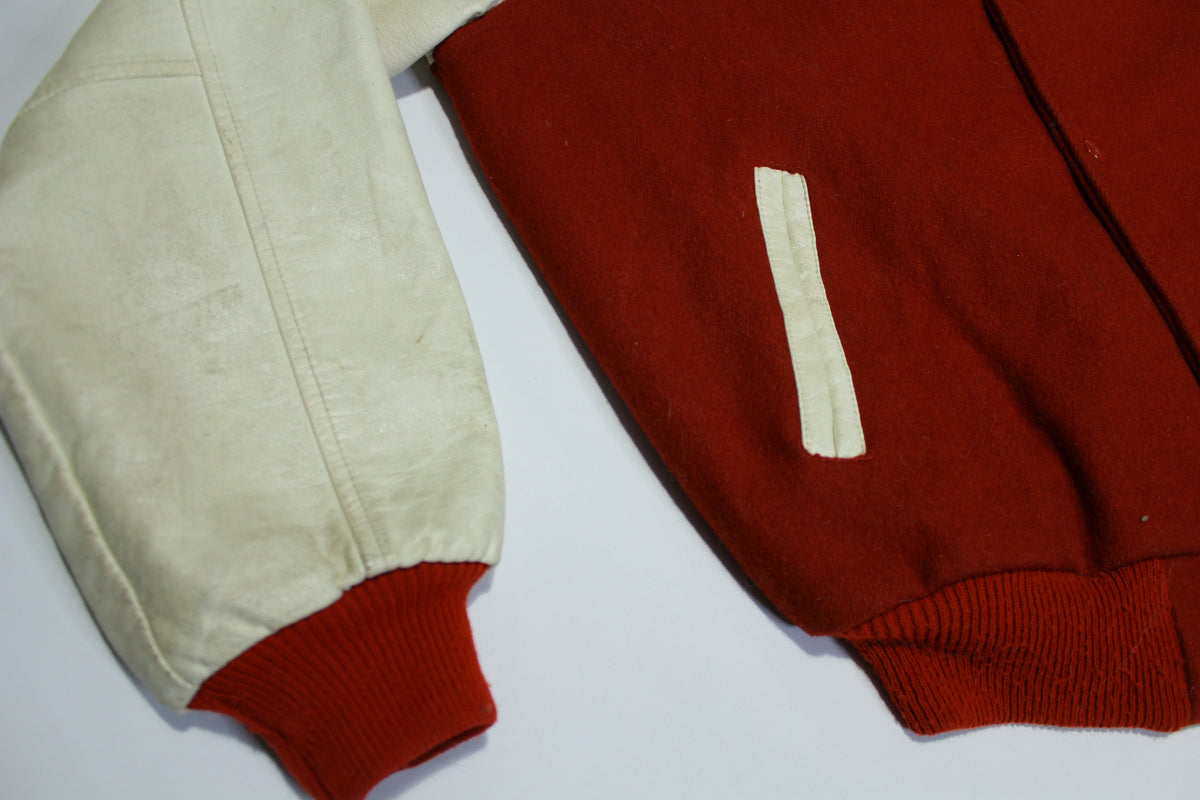 San Francisco 49ers Vintage 80's Chalk Line Made in USA Letterman's Bomber Leather Jacket