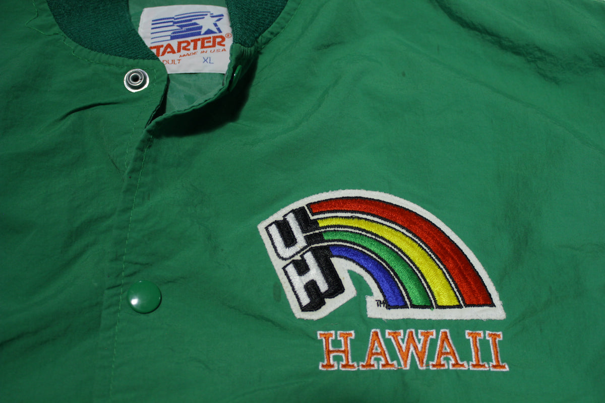 University of Hawaii Rainbow Warriors Vintage 80's Made in USA Starter Windbreaker Jacket