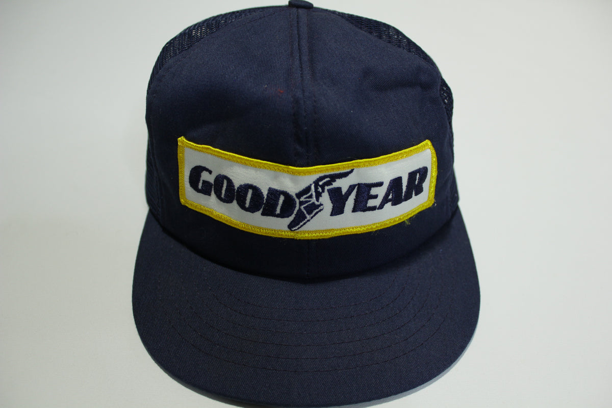 Goodyear Swingsters Patch  Vintage 80s Adjustable Back Snapback Hat