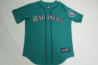 Justin Smoak Seattle Mariners #17 Stitched Teal Button MLB Made in USA Jersey