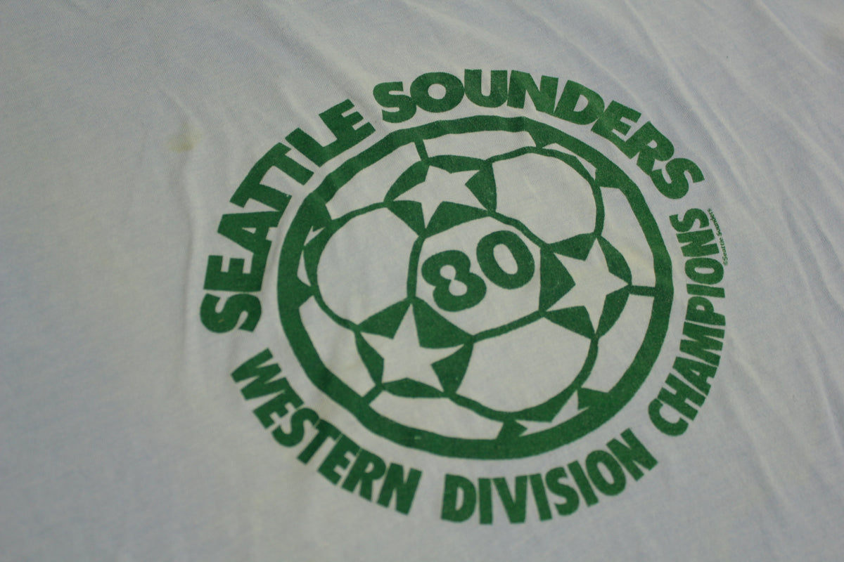 Seattle Sounders 1980 Western Division Champions Vintage 80's Hanes Soccer T-Shirt