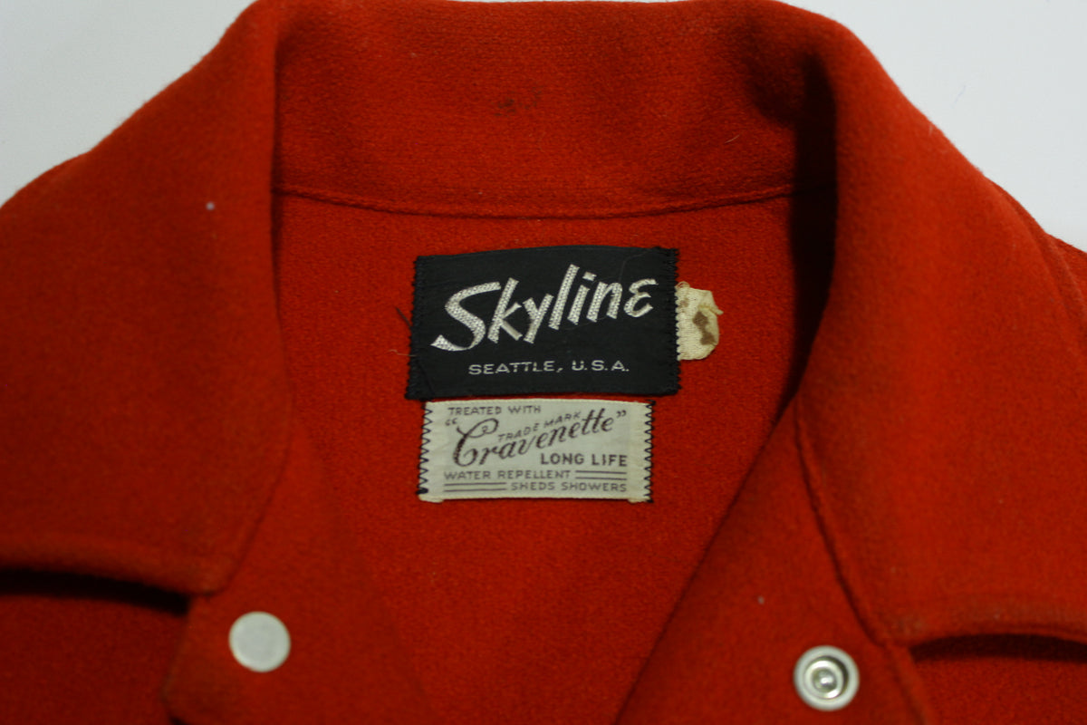 Skyline Seattle Gravenette Chore Vintage 60's Bird Hunting Mackinaw Wool Jacket