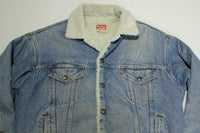 Levis San Francisco Vintage 80's Sherpa Lined Made in USA Faded Denim Jean Jacket