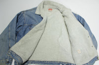 Levis San Francisco Vintage 80's Sherpa Lined Made in USA Faded Denim Jean Jacket