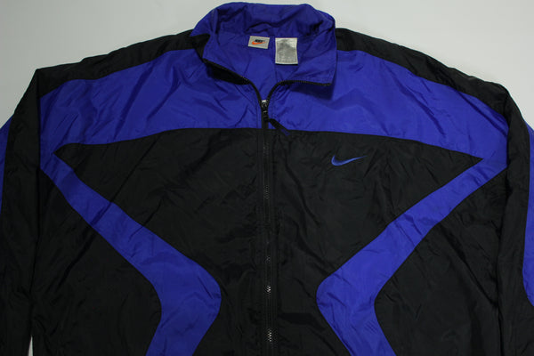 Nike Color Block 1990's White Tag Chest Swoosh Windbreaker Jacket