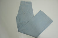 San Francisco Riding Gear Vintage 80's Light Wash Distressed Denim Blue Jeans