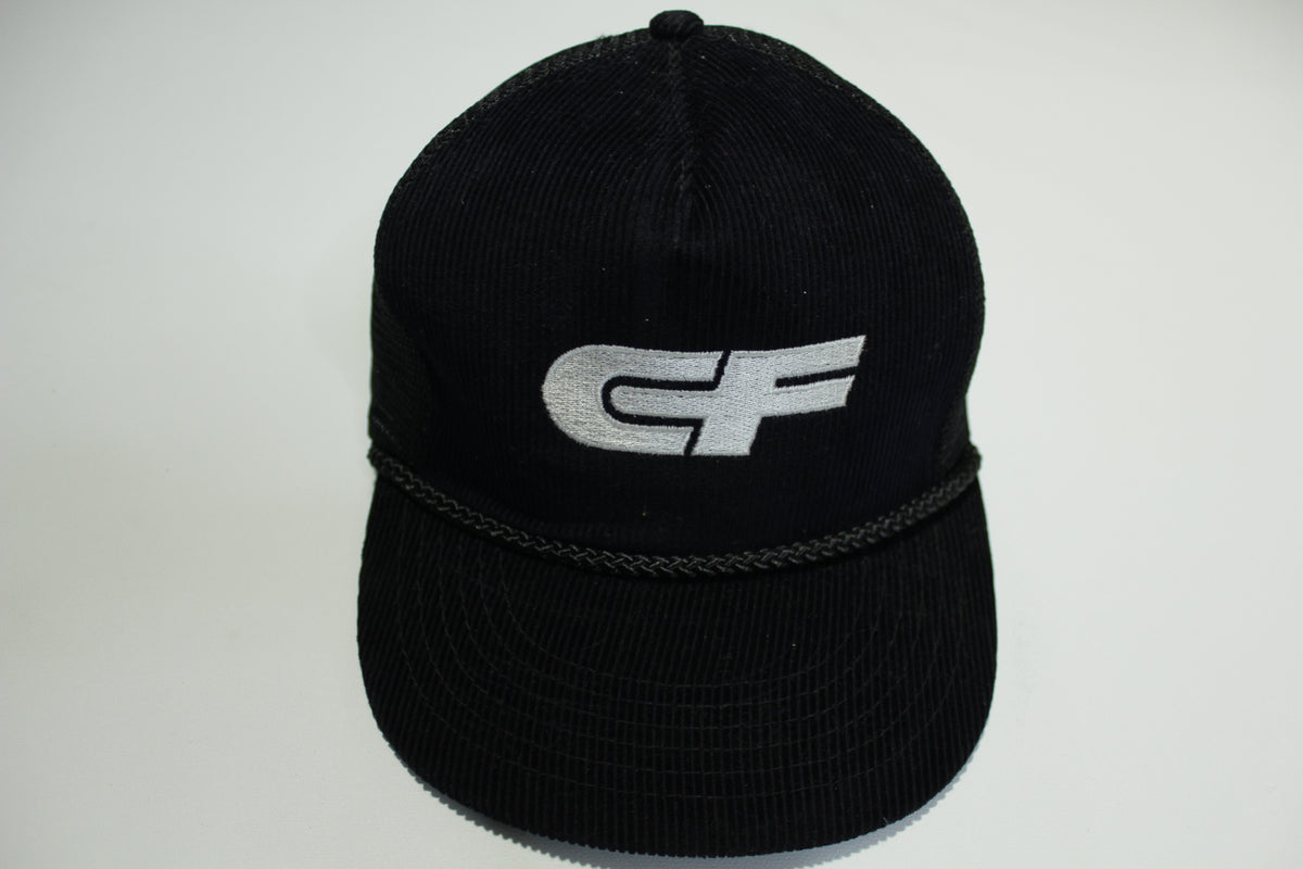 CF Consolidated Freightways Corduroy Deadstock Vintage 80s Adjustable Back Snapback Hat