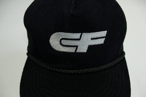 CF Consolidated Freightways Corduroy Deadstock Vintage 80s Adjustable Back Snapback Hat