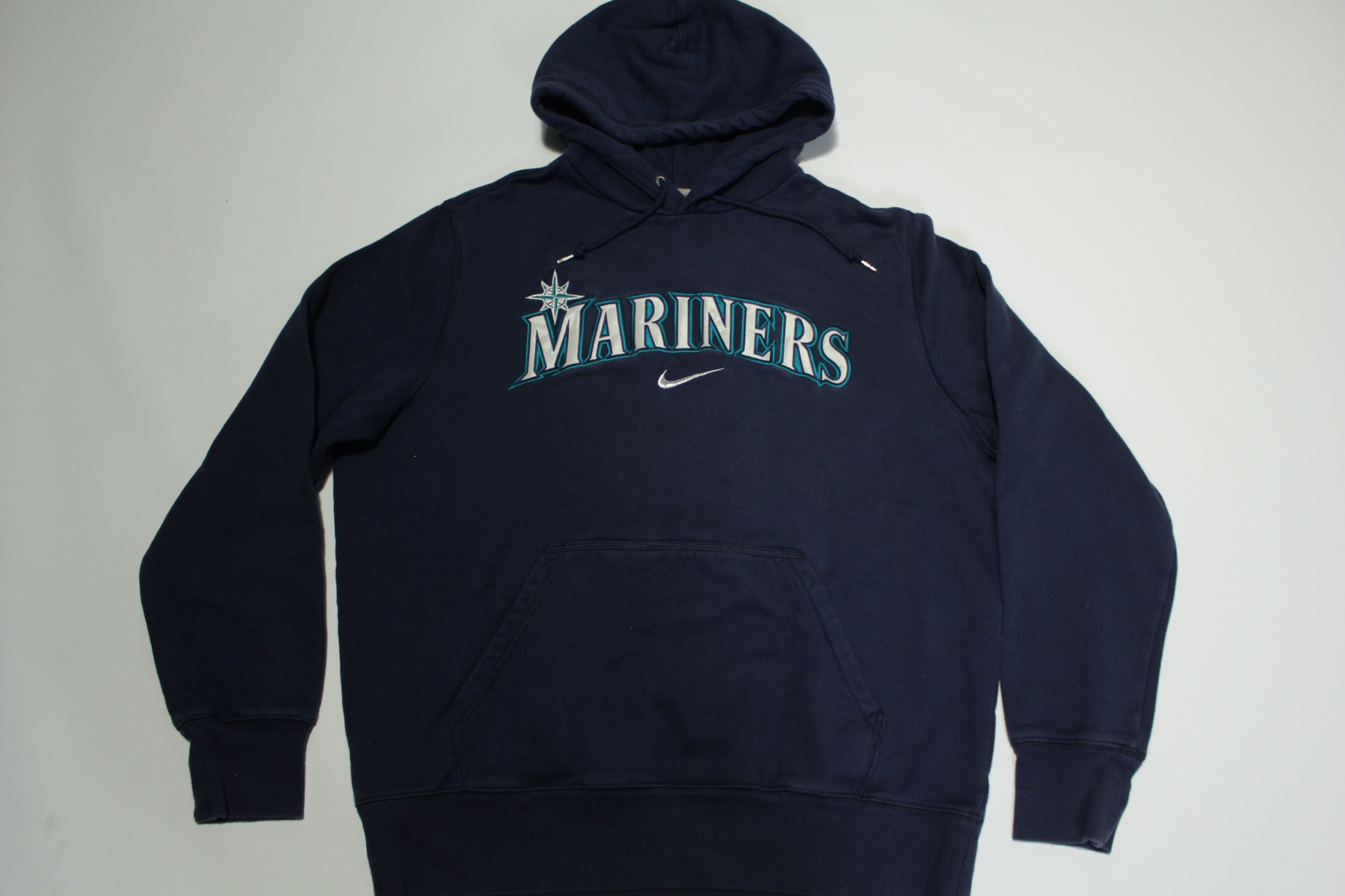 Seattle Mariners Nike Genuine Merchandise Center Swoosh Stitched Hoodi thefuzzyfelt