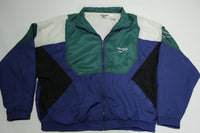 Reebok Color Block Vintage 90's Lightweight Zip Up Windbreaker Jacket