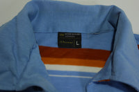 JC Penney Striped 'Brady Bunch' Vintage 70's Polo Golf Shirt
