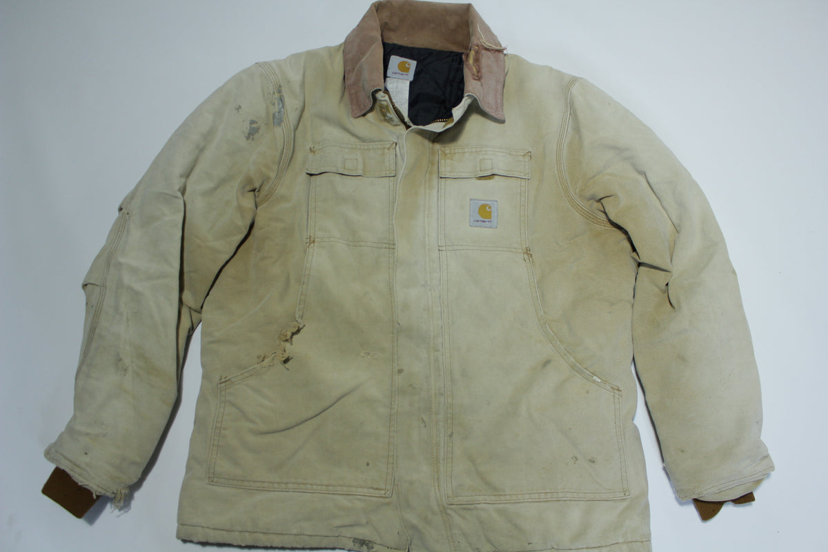 Carhartt Vintage C03 Y2K BRN Traditional Chore Canvas Duck Work Jacket Distressed