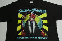 Suicidal Tendencies Vintage 90's Send Me Your Money Adam Siegel 1991 Tour T-Shirt