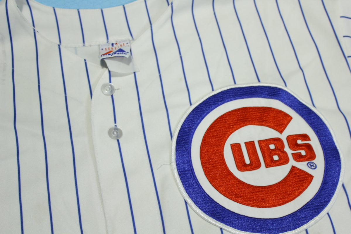 Vintage Chicago Cubs Majestic Blank Jersey Red/White/Blue size XL