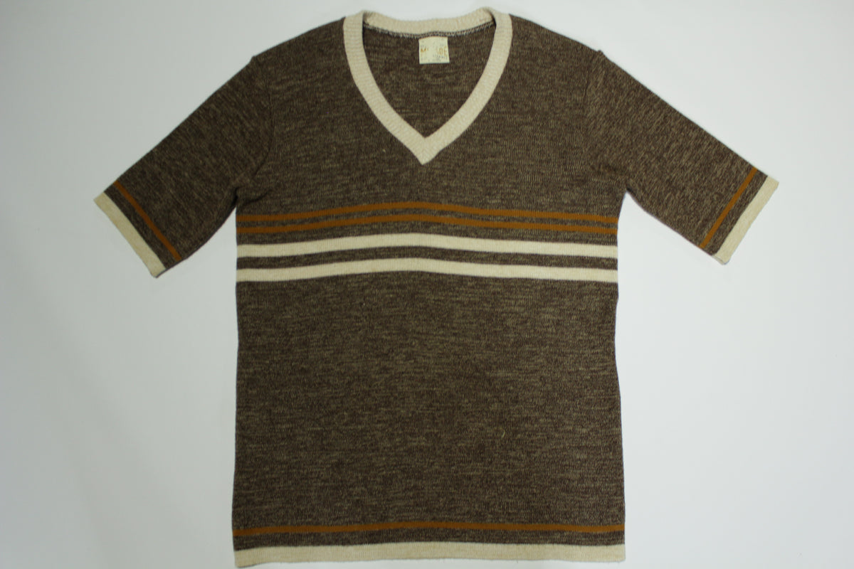 Columbia Knit Mirage Vintage 60's V-Neck Sweater T-Shirt