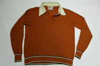 Carl Michaels Vintage 70's Long Sleeve Acrylic Polo Shirt