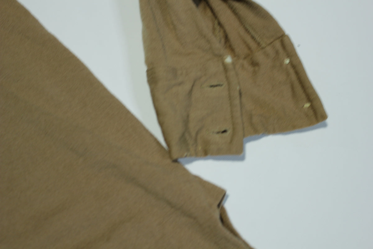 Spinnaker Shirt Vintage 70's 100% Virgin Wool Mitin Long Sleeve Quarter Zip Polo Shirt