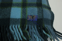 Pendleton Vintage Wool Plaid Virgin Wool Throw Fringe Blanket 54” X 38”