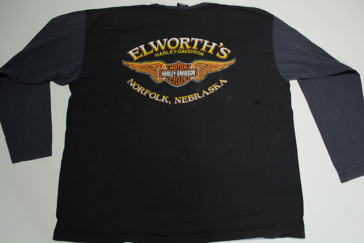 Harley Davidson Motorcycles 2006 Elworth's Norfolk Nebraska Riding Long Sleeve T-Shirt