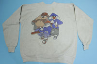 Bugs Bunny Taz and Sylvester Vintage 90's Street Gangster Hip Hop Crewneck Sweatshirt