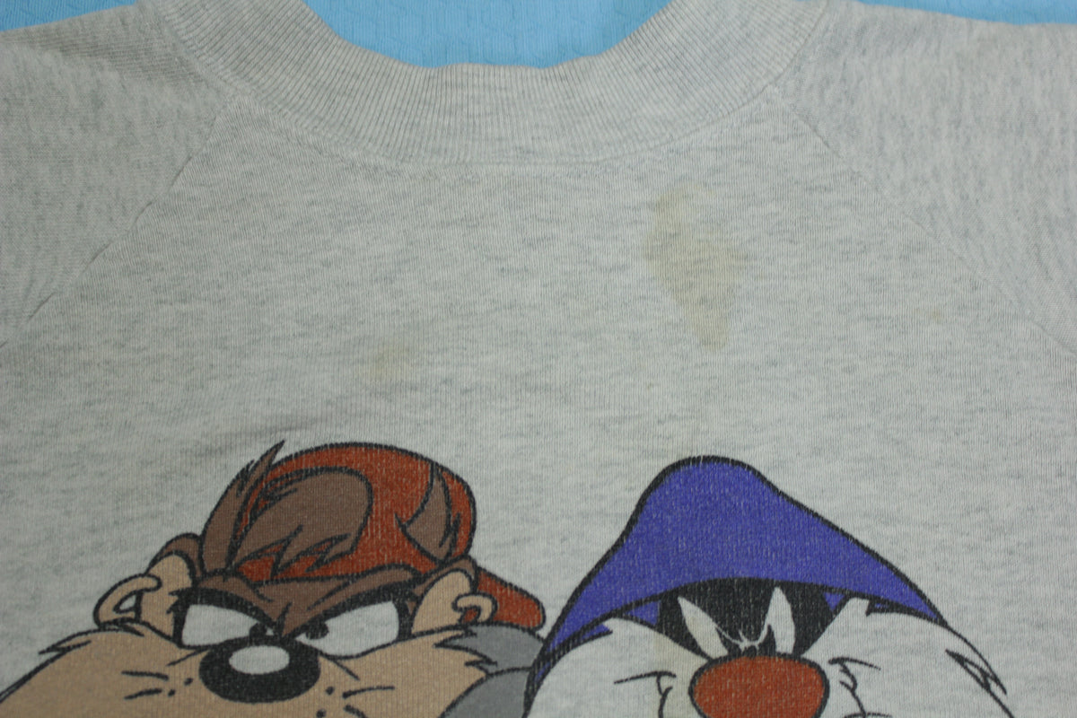 Bugs Bunny Taz and Sylvester Vintage 90's Street Gangster Hip Hop Crewneck Sweatshirt