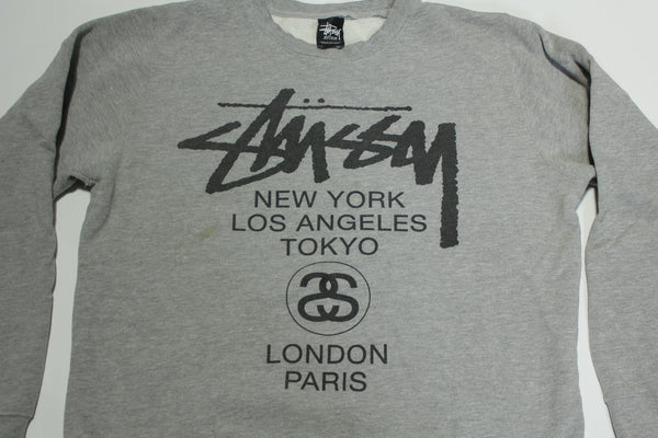 Stussy NY LA Tokyo Brooklyn Compton Crewneck Sweatshirt