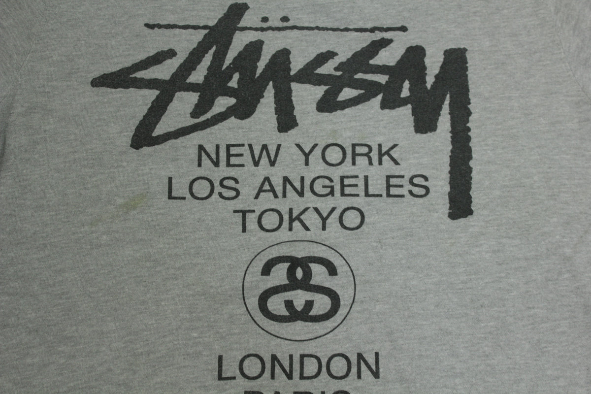 Stussy NY LA Tokyo Brooklyn Compton Crewneck Sweatshirt