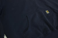Carhartt J170 NVY Thermal Lined Vintage 00's Work Construction Pullover Hoodie Sweatshirt