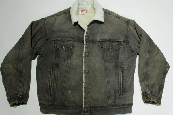 Vintage Denim Jacket Swingster Workwear Lined XXL Blue Jean Jacket - YELLOW  Logo
