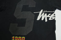 Stussy 2010 1980 Big S Script Wrap Around Streetwear T-Shirt
